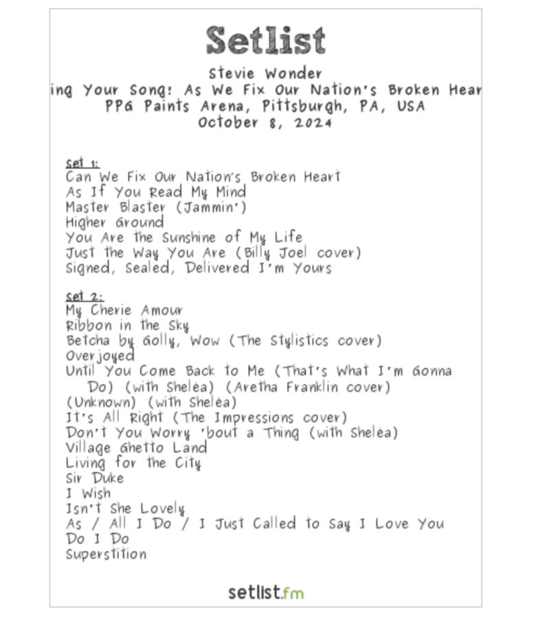 Stevie Wonder Kicks Off Rare Tour with Live Debut setlist.fm